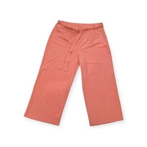 Forever 21+ Coral Wide Leg Pants Size 3X workwear office staple capsule casual